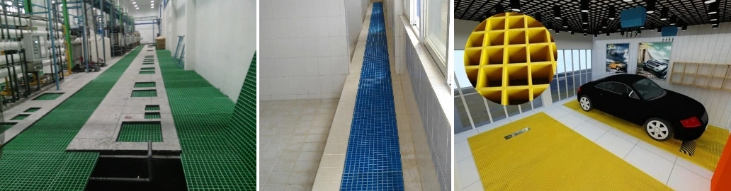 FRP Grating Platform Walkway Floor Mini Mesh Fiberglass Product Swimming Pool Anti-Slip Grid