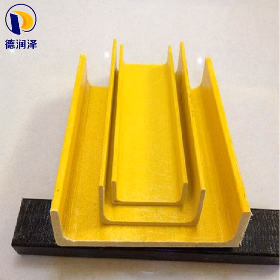 FRP/GRP Fiberglass U Channel, C Purlins Pultrusion Profiles